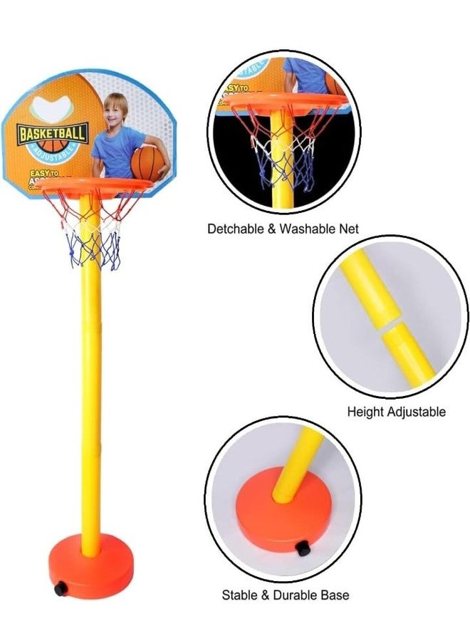 Manos Kids Adjustable Basketball Set, Indoor Outdoor Play, Complete Basketball Kit for Children Pack of 1 - Image 5