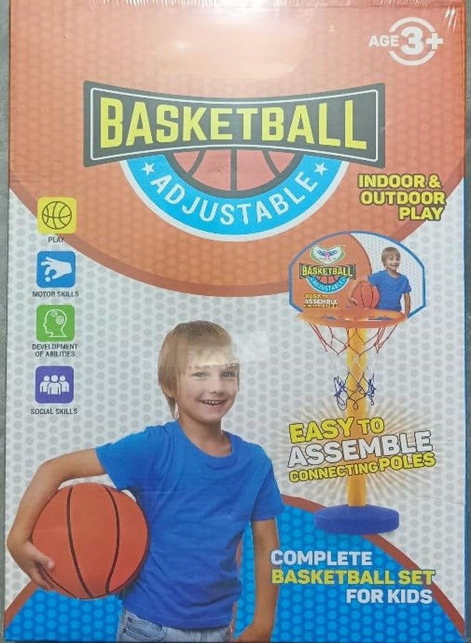 Manos Kids Adjustable Basketball Set, Indoor Outdoor Play, Complete Basketball Kit for Children Pack of 1 - Image 4