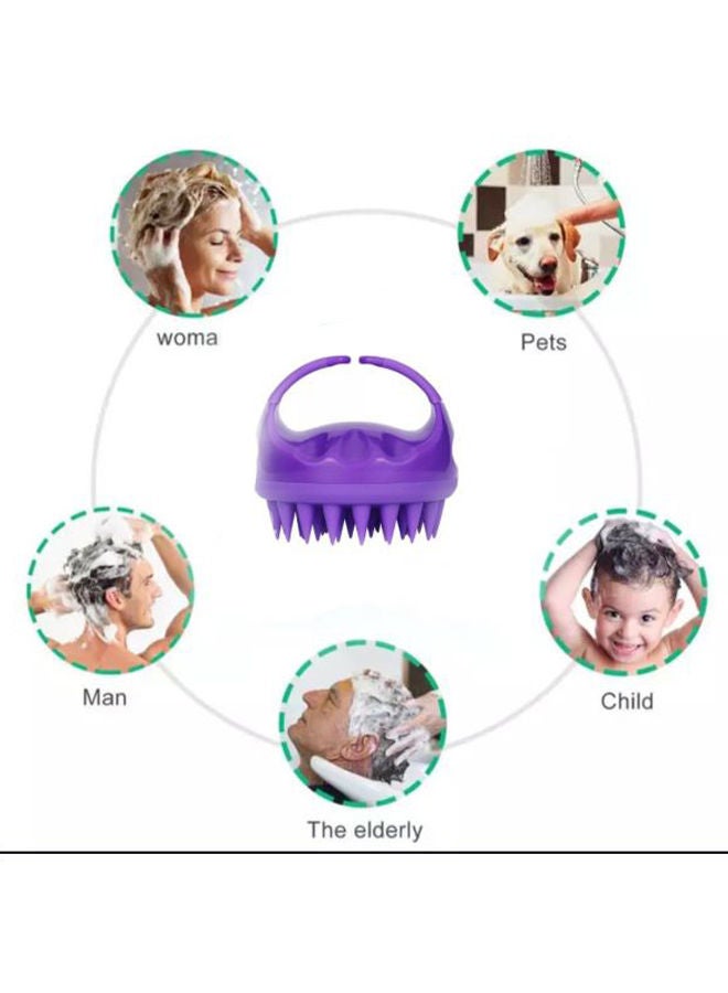 NIBEMINENT Scalp Massage Brush Purple 9cm - Image 2