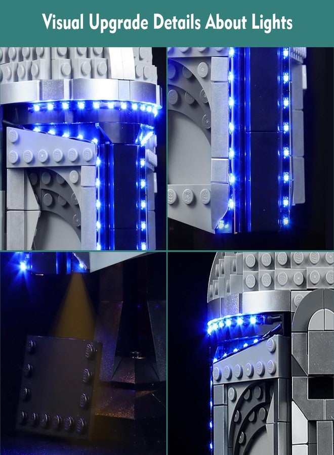 VONADO LED Light Kit Compatible with Lego The Mandalorian Helmet 75328 (Lights Only, No Models) Creative Lighting Set Accessories Compatible with Lego 75328 Building Set - Image 2