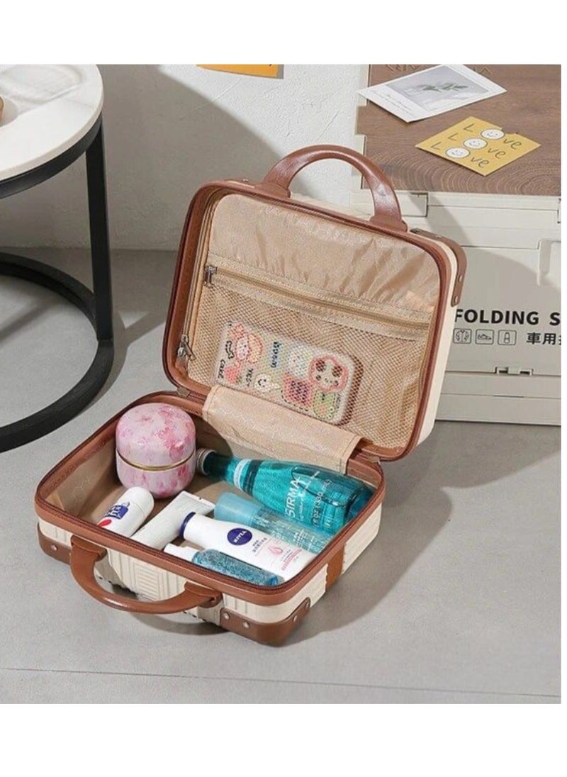 globalstar Globalstar Candy Color Makeup Case - Chic Striped Cosmetic Suitcase for Travel  - Image 4
