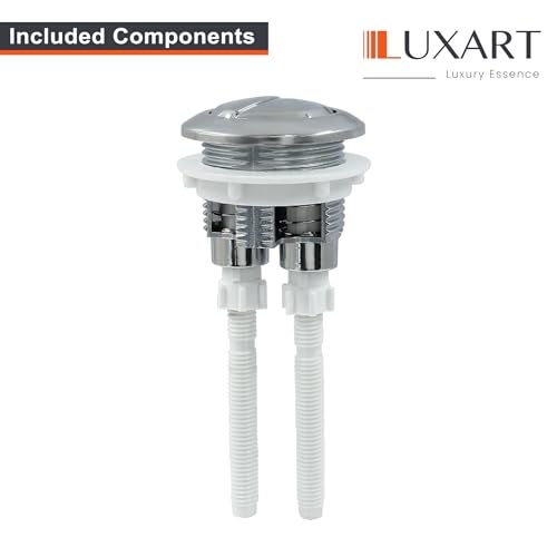 LUXART Replaceable Round Dual Flush Push Button - Toilet Water Tank Flushing Button| Round Button for Lid Cover of Toilet Water Tank Lid Hole Should be at Least (38 MM Round) - Image 2