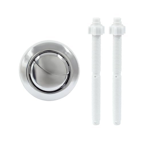 LUXART Replaceable Round Dual Flush Push Button - Toilet Water Tank Flushing Button| Round Button for Lid Cover of Toilet Water Tank Lid Hole Should be at Least (38 MM Round) - Image 1