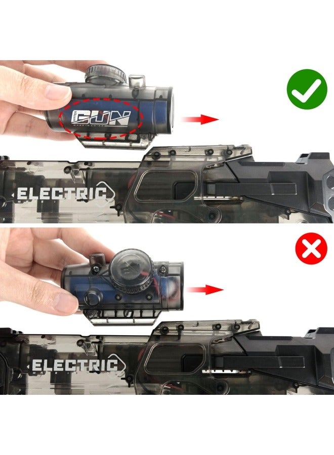 GGEROU Electric Water Gun, Automatic Water Gun Pistols 500ml Long Range Motorized Water Guns with Multifunctional Lighting Effects Rechargeable Water Blaster for Summer Pool Beach Party Toys Black - Image 3