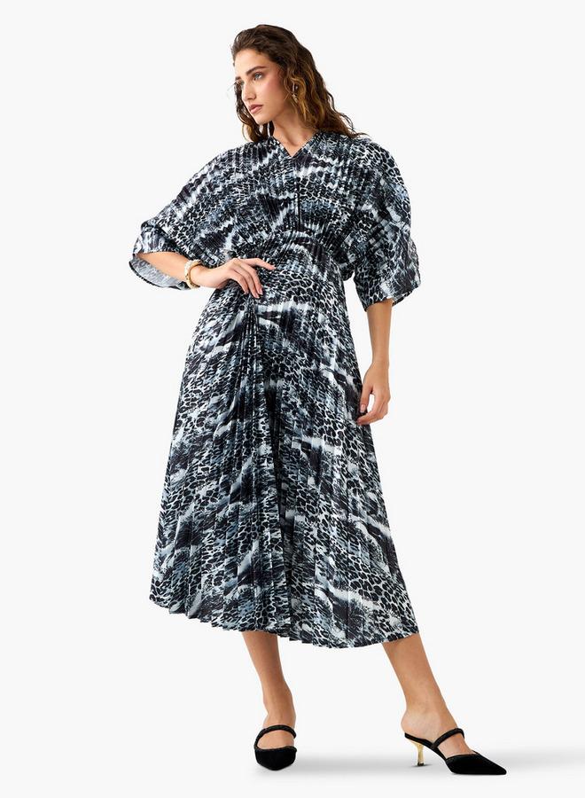 Splash FAV Printed Pleated Dress - Image 1