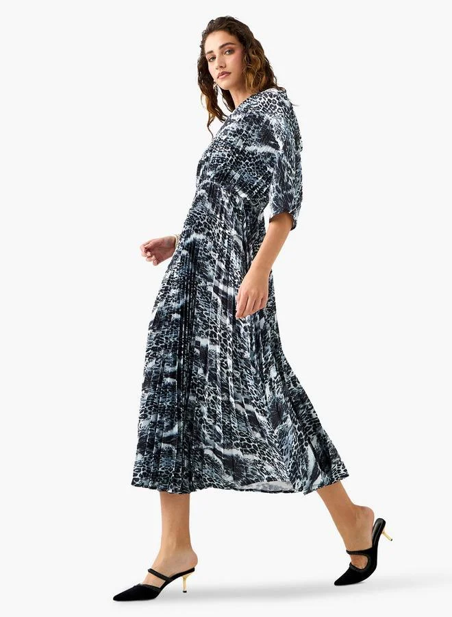 Splash FAV Printed Pleated Dress