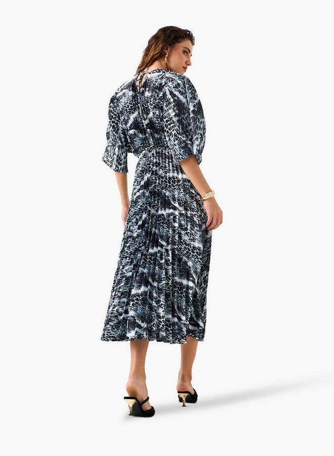 Splash FAV Printed Pleated Dress - Image 3
