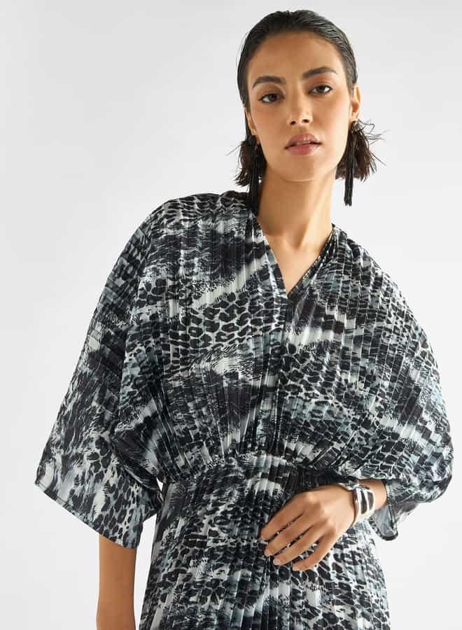 Splash FAV Printed Pleated Dress - Image 4