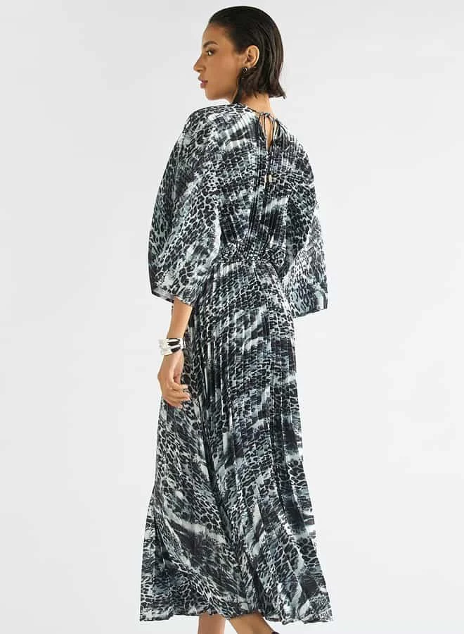 Splash FAV Printed Pleated Dress