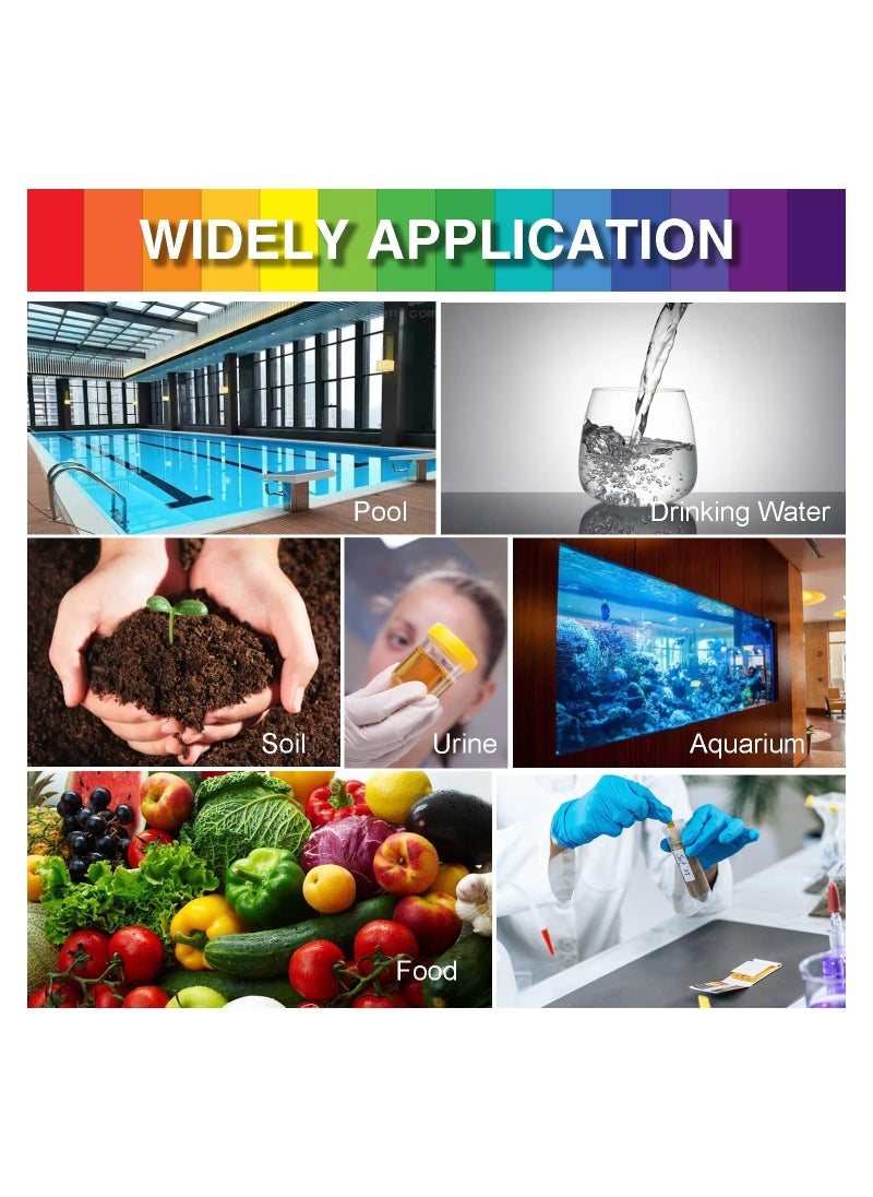 Y&D - pH Test Strips, 1600 Strips Full Range 1-14 Universal Paper Litmus Soap Making Testing for Water Wine Saliva Urine Soil, Pet Food and Diet Monitoring, 20 Pack - Image 1