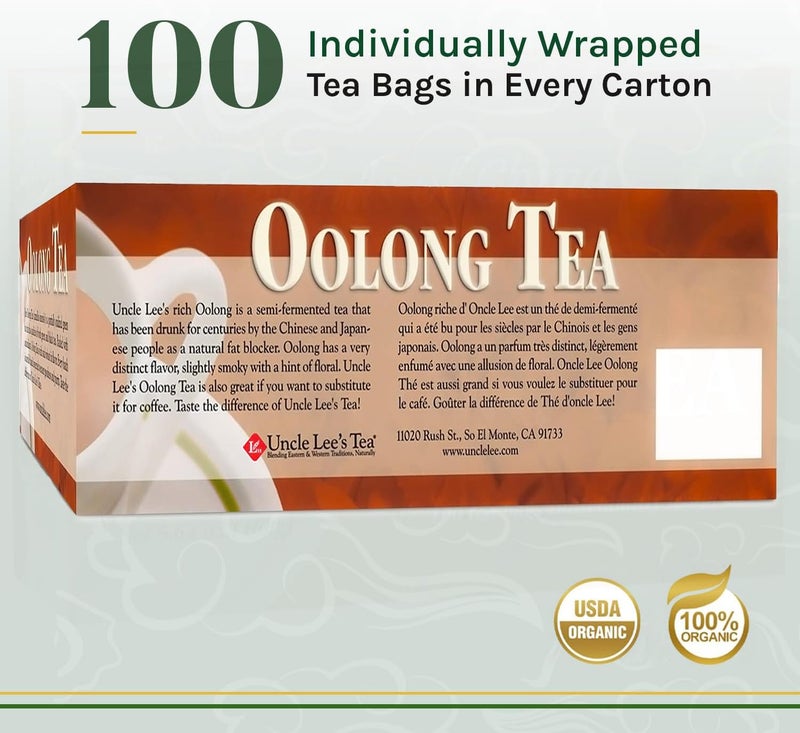 Uncle Lee's Tea Uncle Lee's Premium Oolong Tea - 100 Individually Wrapped Bags - Image 2