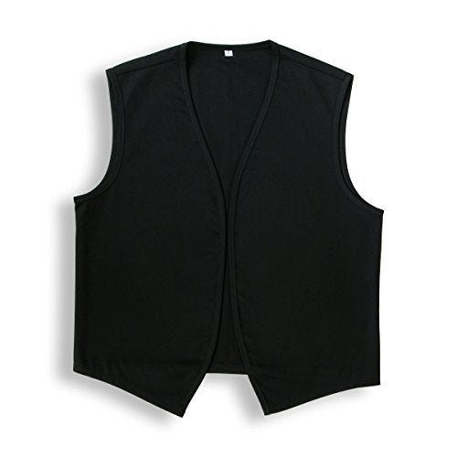 AMNPOLEN Unisex No Pocket Button Uniform Vest Halloween Costume Outfit (Small, Black) - Image 1