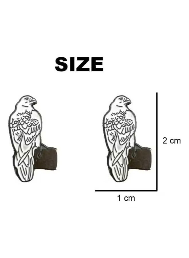 UAE Dubai Falcon Bird Metal Badge Sticker 5 Pcs 2 cm  - Image 1