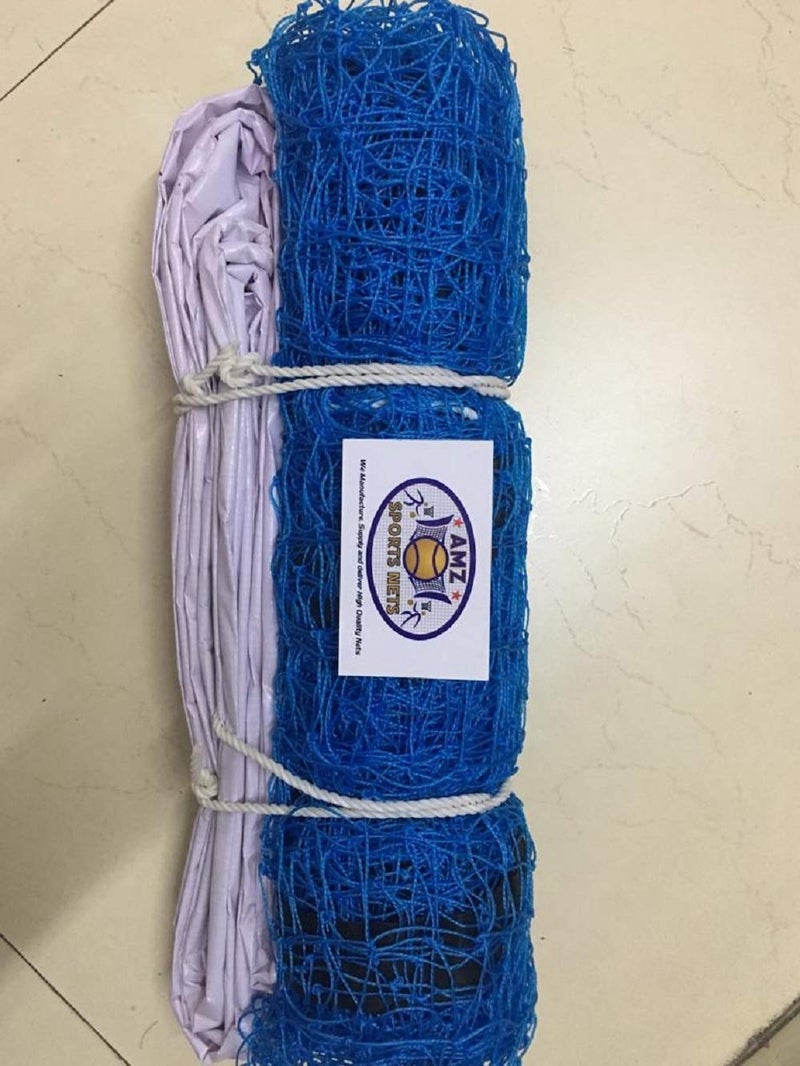 AMZ SPORTS NETS Volleyball NET Nylon Four Sided Tape (Blue) - Image 1