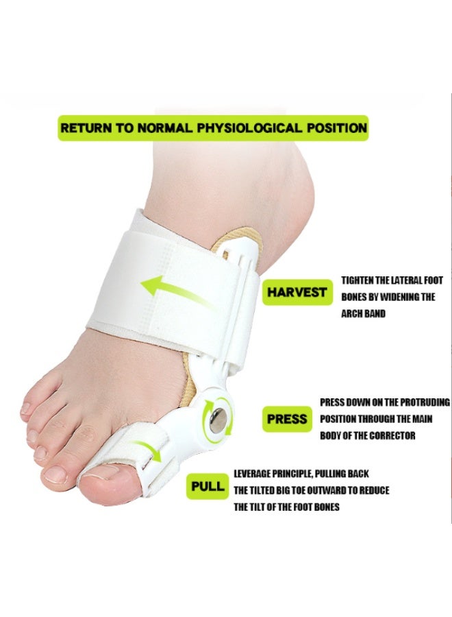 SZOXST 2-Pack Non-Surgical Bunion Correction Brace for Women and Men, Adjustable Big Toe Separator and Orthopedic Splint for Toe Pain Relief (Black) - Image 4