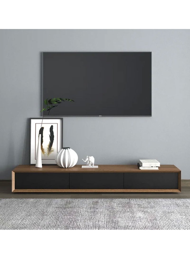 Malazhouse Modern TV Unit, Beige*black - MZTV010 - Image 1