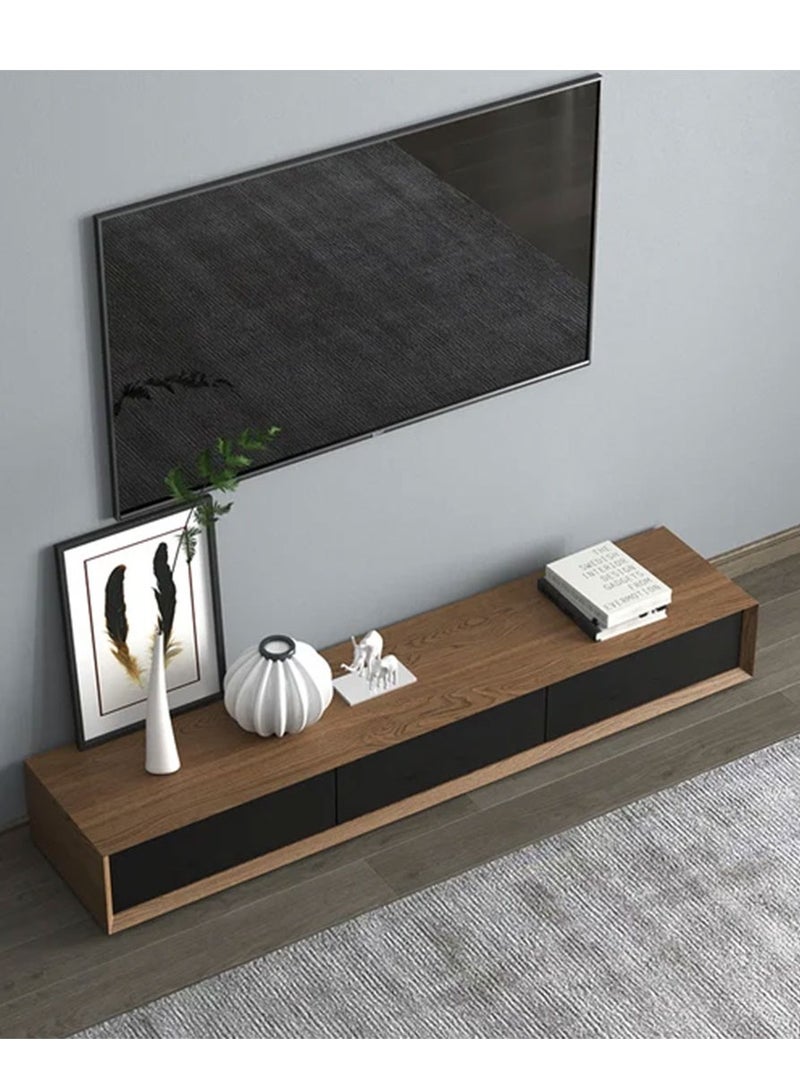 Malazhouse Modern TV Unit, Beige*black - MZTV010 - Image 3