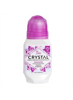 CRYSTAL Deodorant CRYSTAL Mineral Deodorant Roll-On Unscented Body Deodorant With 24-Hour Odor Protection, Aluminum Chloride & Paraben Free, 2.25 FL OZ (Packaging May Vary)  - Image 1