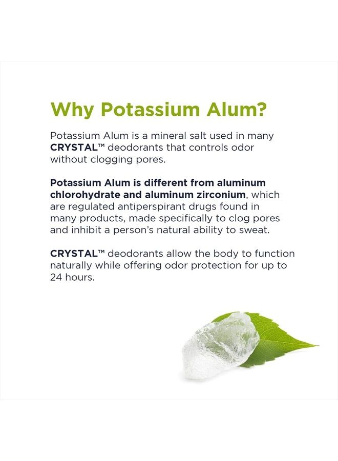 CRYSTAL Deodorant مزيل عرق كريستال المعدني رول أون بدون رائحة مع حماية من الروائح لمدة 24 ساعة، خالي من كلوريد الألمنيوم والبارابين، 2.25 أونصة سائلة (قد يختلف التعبئة) - Image 5