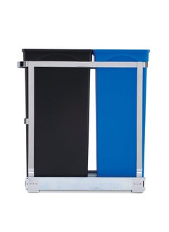 simplehuman سلة إعادة تدوير و سلة قمامة قابلة للسحب أسفل خزانة المطبخ بسعة 35 لترًا و 9.3 جالونًا  - Image 4