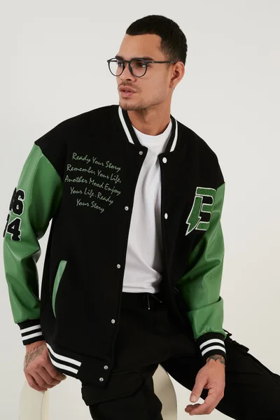Buratti Oversize College Collar Pocket Bomber Jacket Men's Jacket 628MNH171