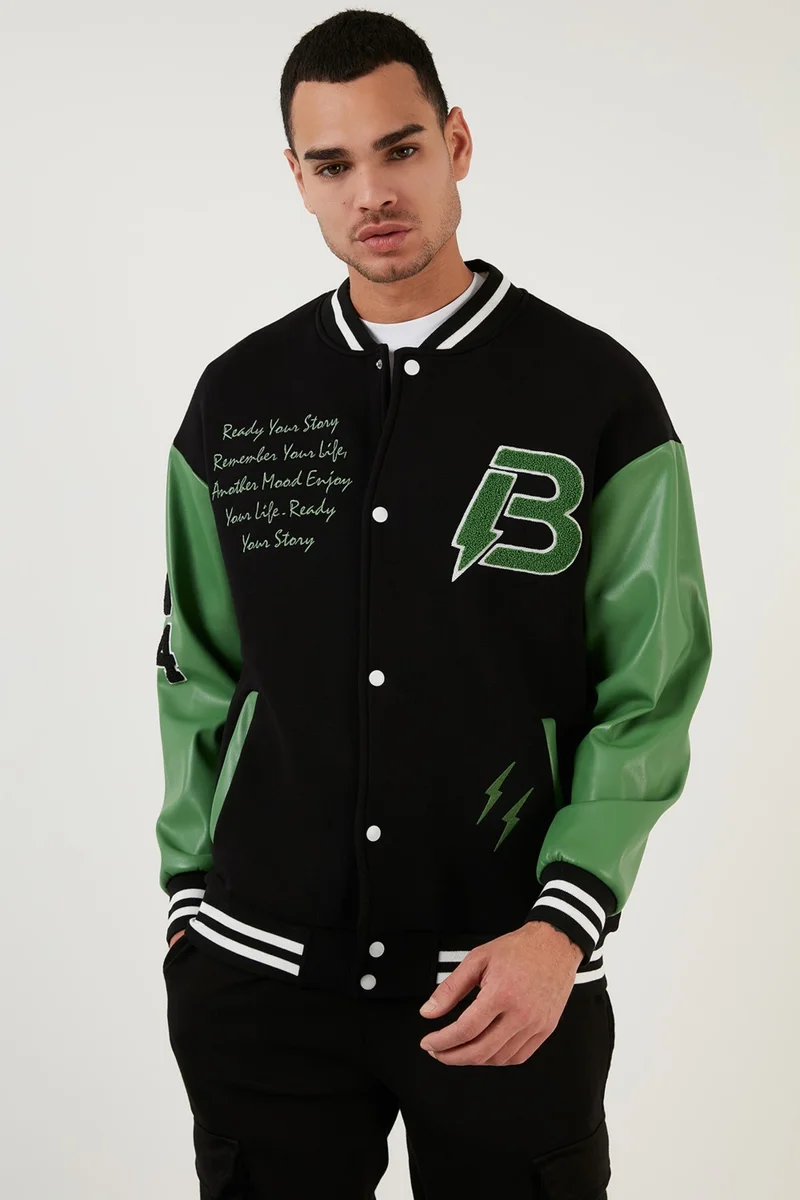 Buratti Oversize College Collar Pocket Bomber Jacket Men's Jacket 628MNH171