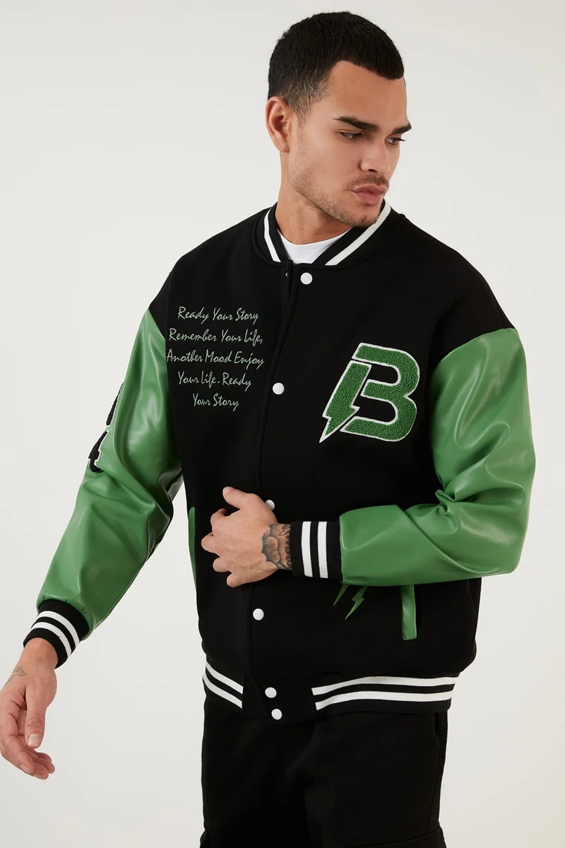 Buratti Oversize College Collar Pocket Bomber Jacket Men's Jacket 628MNH171