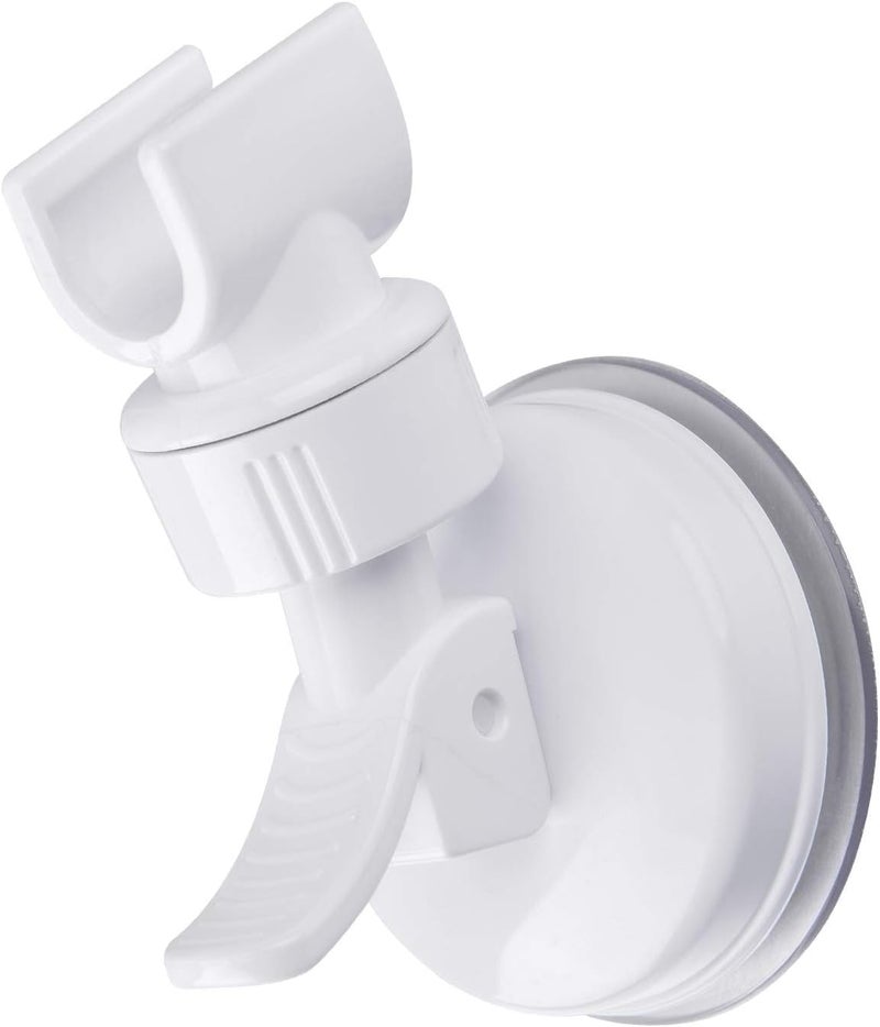 OUO Adjustable Shower Head Holder, Bathroom Suction Cup Handheld Shower Head Bracket, Removable Handheld Showerhead & Wall Mounted Suction Bracket (Pure White) - Image 1