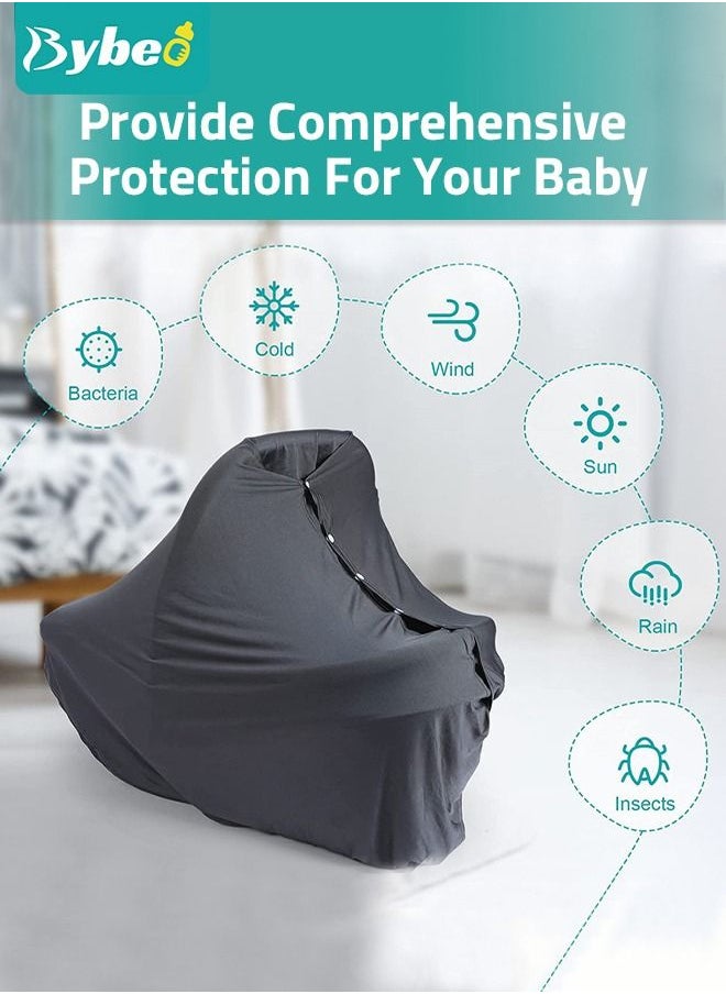 Bybeo - Baby Nursing Cover for Breastfeeding - 360 Degree Privacy, 8-in-1 Uses Soft & Breathable Covers Baby Car Seat & Shopping Cart Nursing Poncho, Washer & Dryer Friendly - Image 1