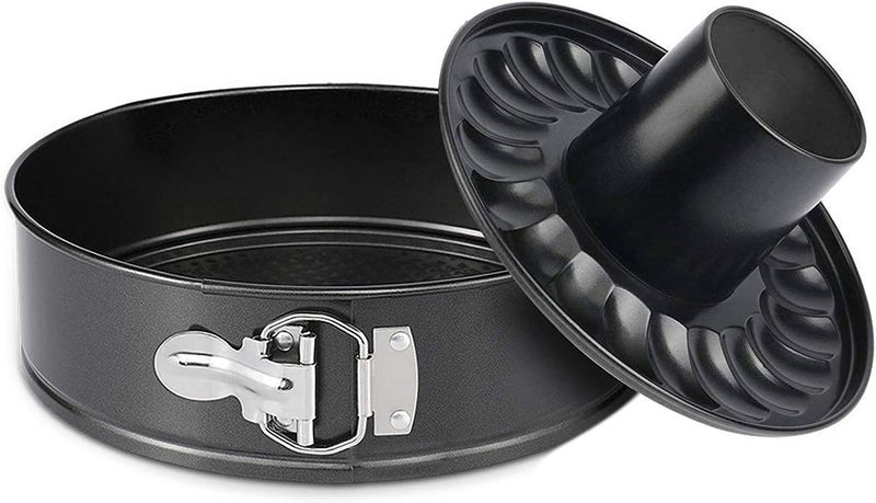 Mingcao 9 Inch Springform Pan, Nonstick Cake Pan, Heavy Duty Cheesecake Pan, Ice-Cream Cake Pan, 2 in 1 with Removable Bottom and Quick-Release Latch with Oven Baking Cake -Gray - Image 1