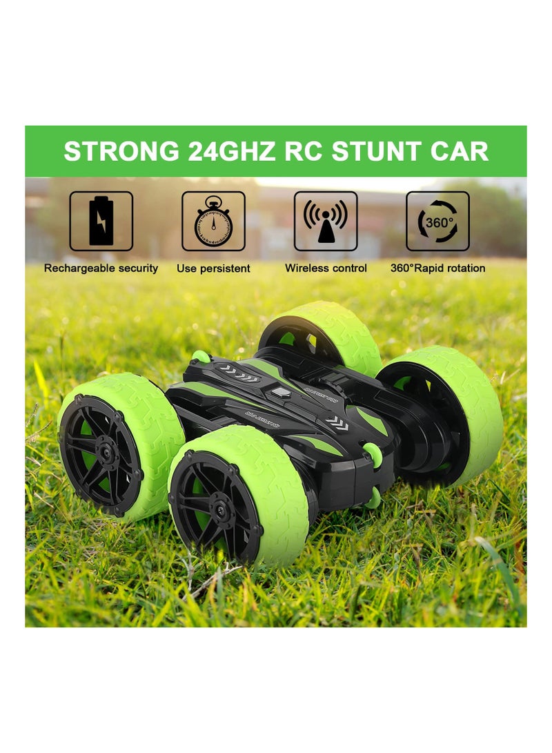 سيارة تحكم عن بعد سيارات RC سيارة حيل لعبة 4WD 2.4Ghz مزدوجة الجوانب 360 درجة دوران مع مصابيح أمامية هدية ممتازة في المناسبات - Image 5