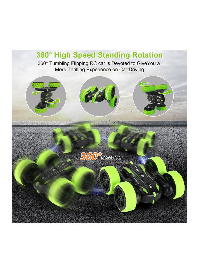 سيارة تحكم عن بعد سيارات RC سيارة حيل لعبة 4WD 2.4Ghz مزدوجة الجوانب 360 درجة دوران مع مصابيح أمامية هدية ممتازة في المناسبات - Image 2