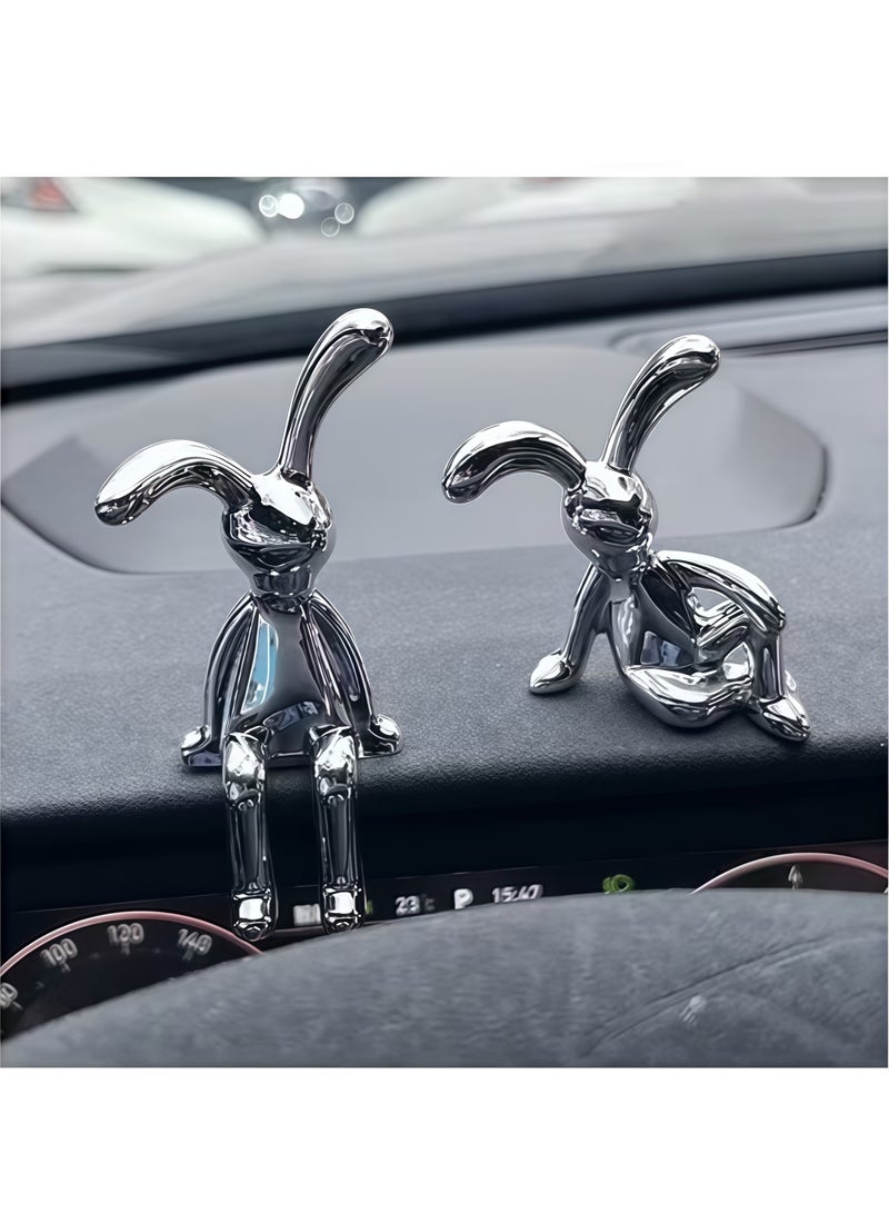 Light Luxury Style Double Rabbit Car Decoration, Adding Points to The Atmosphere Inside The Car. Creative Decoration is Not Monotonous - Image 2