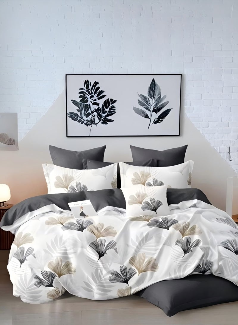 NEW king size duvet cover set ,6pcs set with duvet cover 220×240cm and 1 fit sheet and 4pcs pillow cases  - Image 1