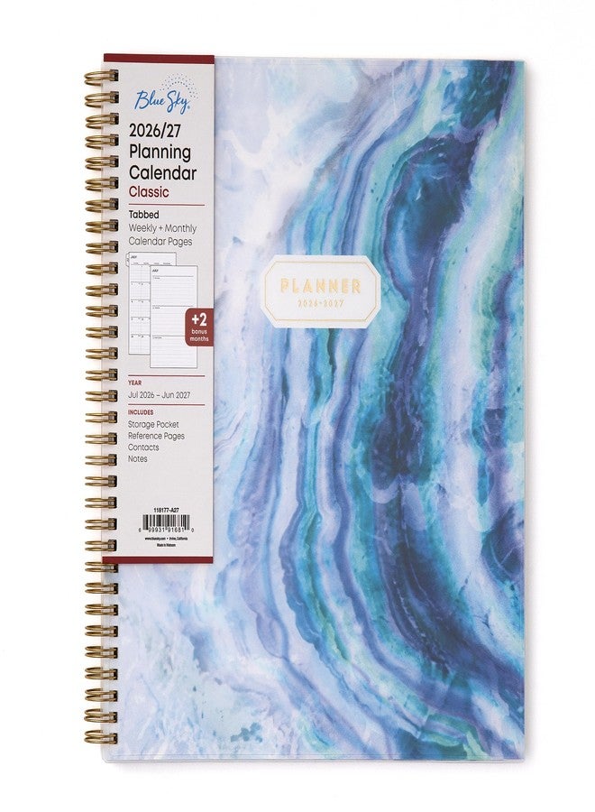 Blue Sky 2026-2027 Weekly and Monthly Academic Year Planner Calendar, July 2026 - June 2027, 8.5" x 11", Flexible Cover, Wirebound, Laminated Tabs, Storage Pocket, Gemma - Image 1