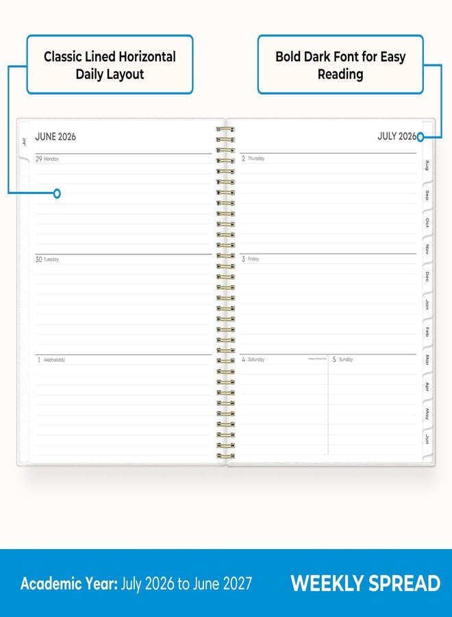Blue Sky 2026-2027 Weekly and Monthly Academic Year Planner Calendar, July 2026 - June 2027, 8.5" x 11", Flexible Cover, Wirebound, Laminated Tabs, Storage Pocket, Gemma - Image 3