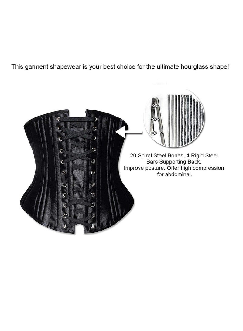 Barakah Women's Waist Training Corsets Underbust Heavy Duty 26 Steel Boned Hourglass Silhouette Body Shaper - Image 3