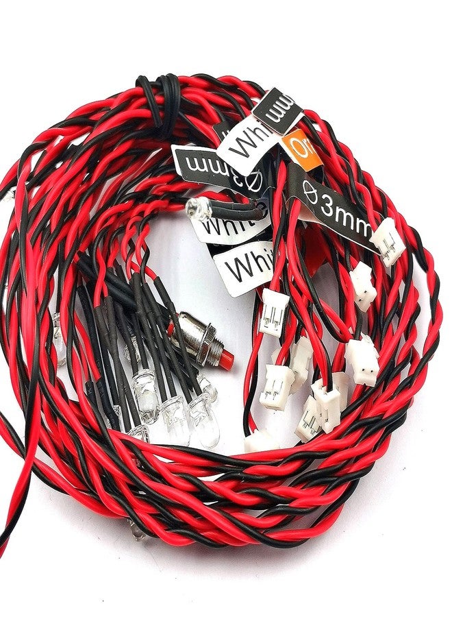 FainWan أضواء أمامية لسيارة FainWan Rc وأضواء خلفية لسيارة Rc شاحنة أضواء LED ضوء وامض مصباح 12 LED 5 أوضاع تشغيل متوافقة مع شاحنات Rc 1/10، زاحف، طرق وعرة، سباق رياضي - Image 4