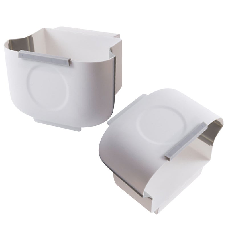4 Pcs Hanging Kitchen Waste Bin Small Trash Can Foldable Dustbin Portable Cabinet Rubbish Bin - Image 4
