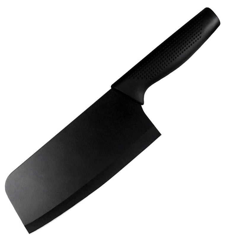 KOOSHLO Knife Black with Nylon Black Handle Stainless Steel Blade Professional Knife with Sheathfor Kitchen and Cooking Needs Lightweight Hygienic - Image 1