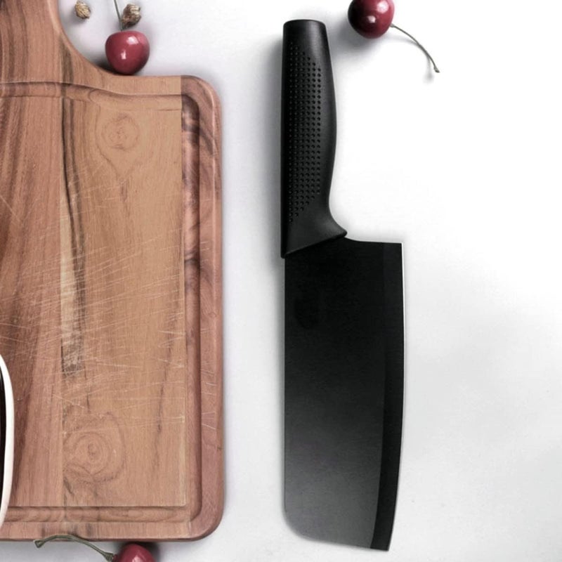 KOOSHLO Knife Black with Nylon Black Handle Stainless Steel Blade Professional Knife with Sheathfor Kitchen and Cooking Needs Lightweight Hygienic - Image 2