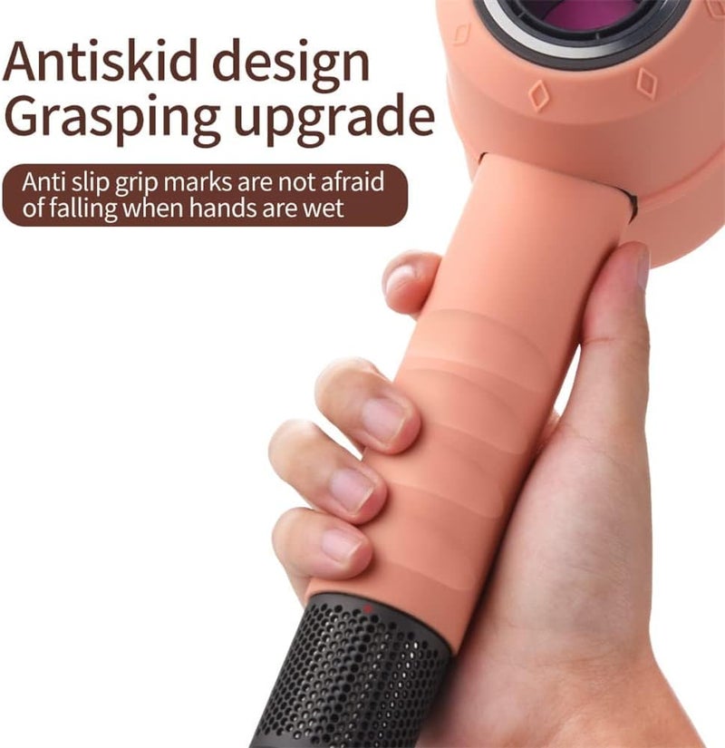 Soft Silicone Case Cover compatible with Dyson Hairdryer, Travel Hair Dryer Skin, Protective Case, Pink, 1 Pcs - Image 4