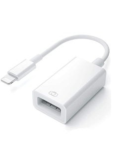KASTWAVE "[Apple MFi Certified]USB Camera Adapter for Apple Lightning to USB 3.0, OTG Cable Adapter Compatible with iPhone/iPad, USB Female Supports Connect Card Reader, U Disk, Keyboard, Mouse, USB Flash Driv  - Image 1