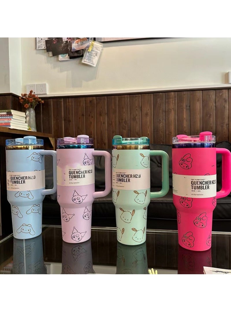 Stanley Quencher H2.0 FlowState Stainless Steel Vacuum Insulated Tumbler with Lid and Straw for Water, Iced Tea or Coffee,Smoothie and More,40 oz - Image 1