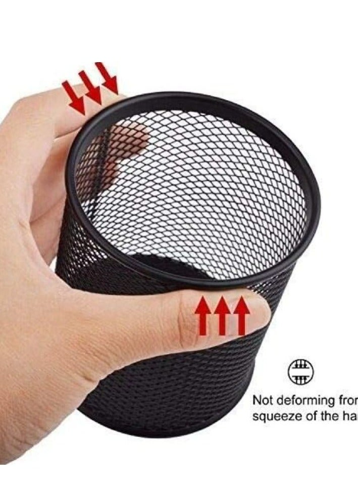 حامل أقلام بنمط معدني أسود قطعتين - Image 3