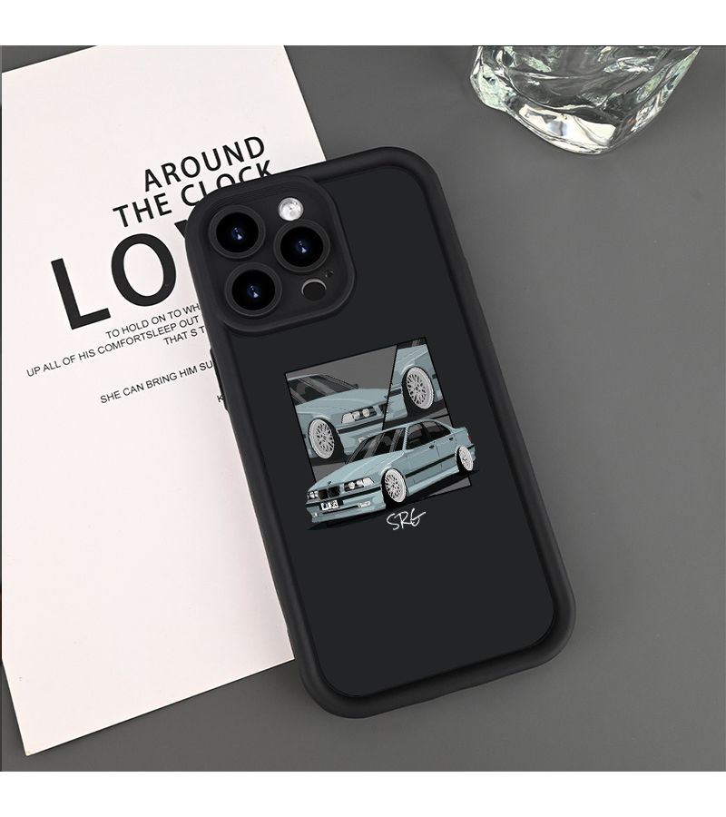 Phone Case For iPhone 13 With Sports Car Design Black Shock Resistant Drop Protection - Image 5