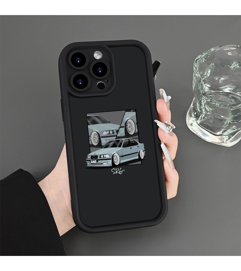 Phone Case For iPhone 13 With Sports Car Design Black Shock Resistant Drop Protection - Image 2