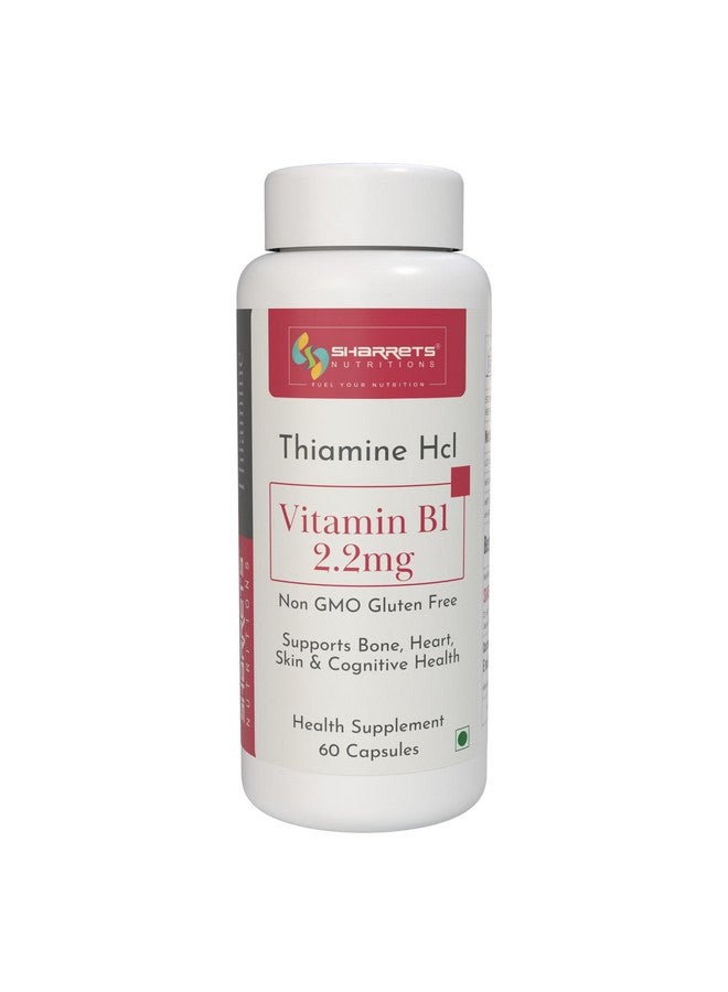Sharrets Vitamin B1 Thiamine Supplement 60 Capsules: Supports Energy & Nerve Health. - Image 1