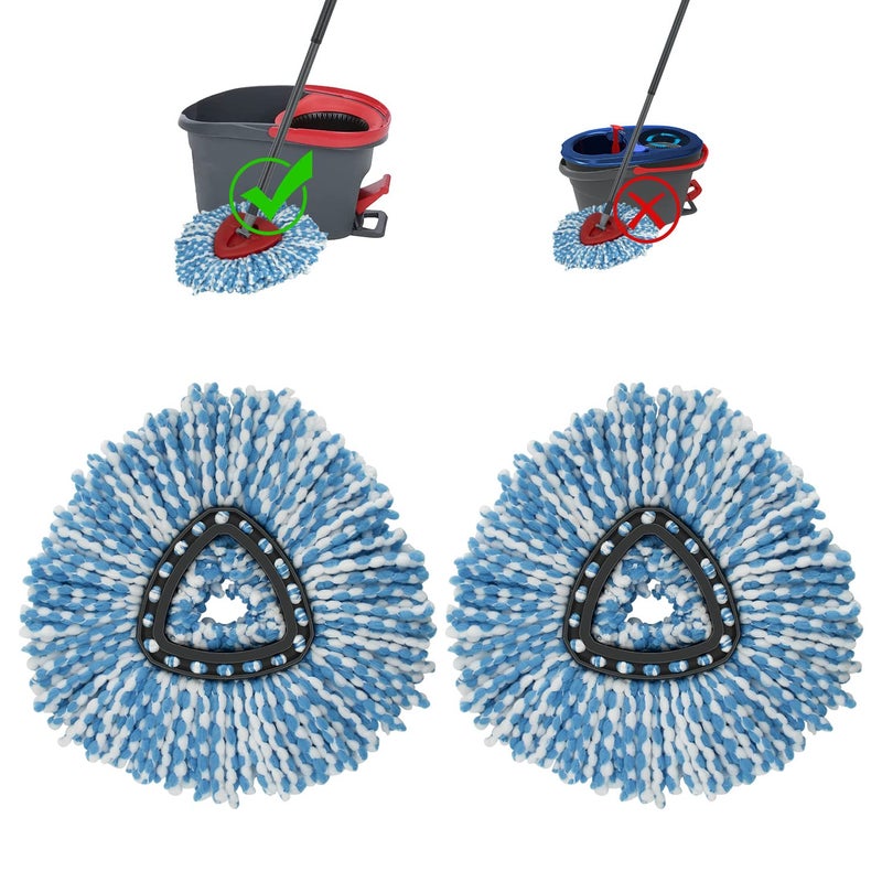 GFRED 4 Pack Mop Head Replacement Compatiable with Oceda EasyWring,Mop Refill Replace Head for EasyWring Spin Mop 1 Tank Systerm - Microfiber, Easy to Replace,Deep Floor Cleaning and Machine Washable - Image 3