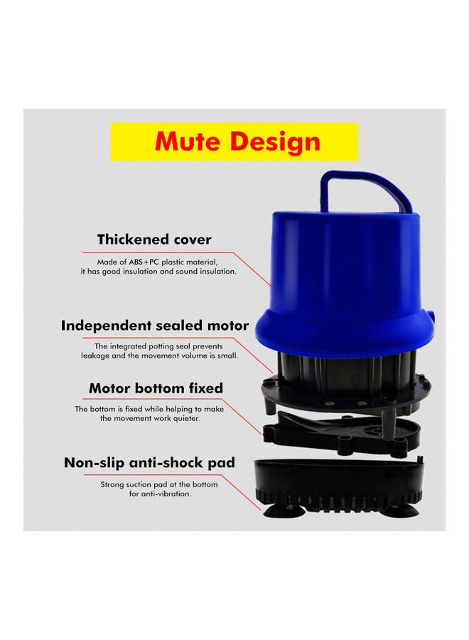 NIBEMINENT B&K Silent Aquarium Submersible Water Pump Blue/Black - Image 5